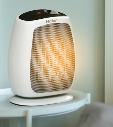 海尔 Haier 暖风机电暖器家用冷暖两用电暖气加热器浴室办公室热风机取暖器台式暖风机烤火炉 HN1509 ..